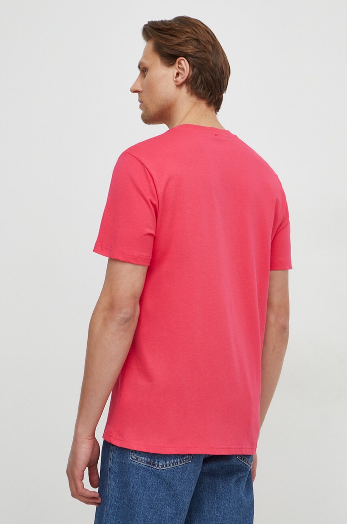 Bombažna kratka majica United Colors of Benetton 3MI5J1AF7 roza SS26