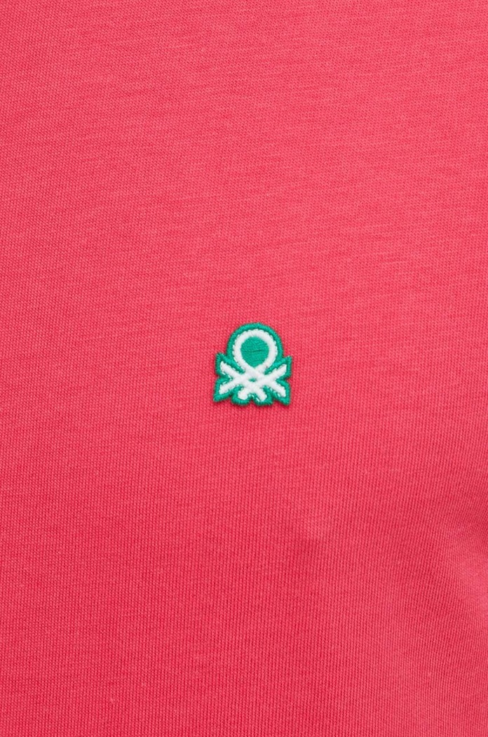 Bombažna kratka majica United Colors of Benetton roza 3MI5J1AF7