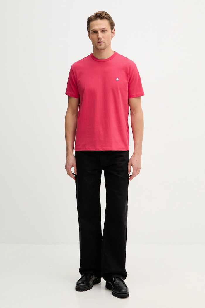 Bavlněné tričko United Colors of Benetton 3MI5J1AF7 červená SS26