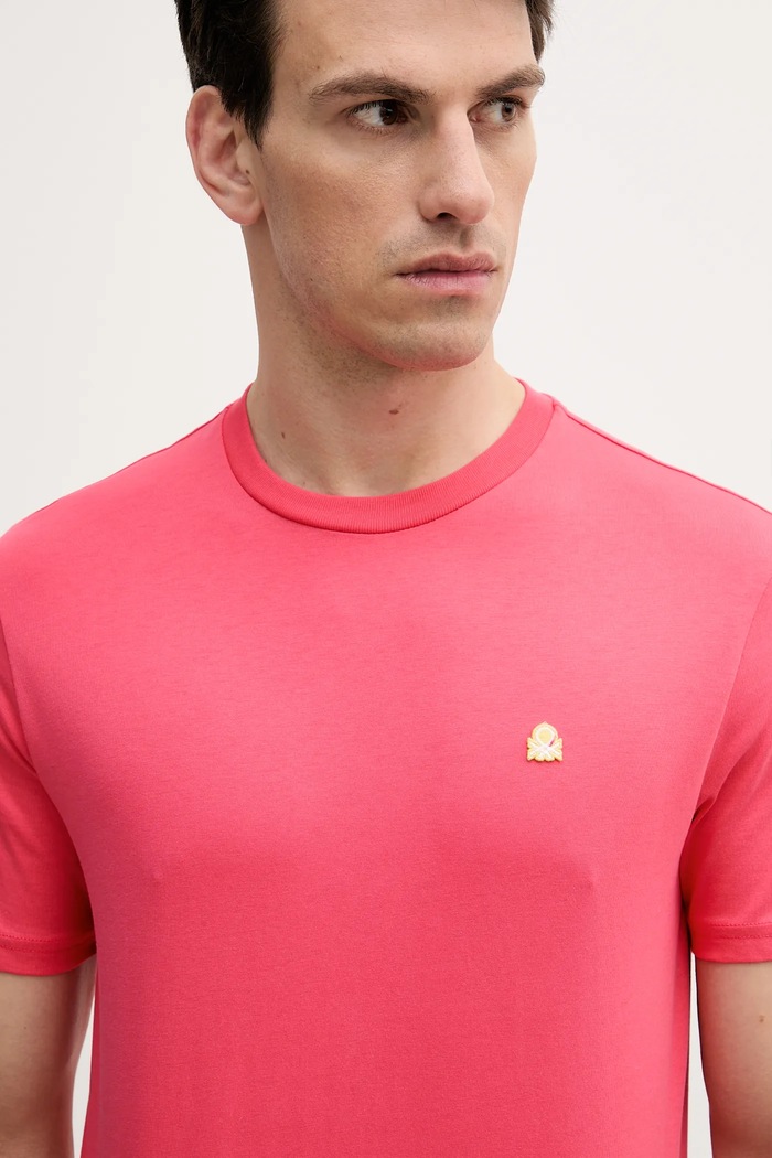Odjeća Pamučna majica United Colors of Benetton 3MI5J1AF7 roza