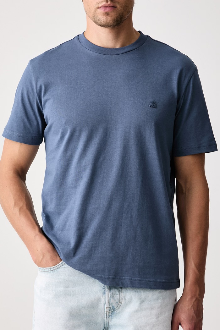 Odzież United Colors of Benetton T-shirt męski bawełniany 3MI5J1AF7 niebieski