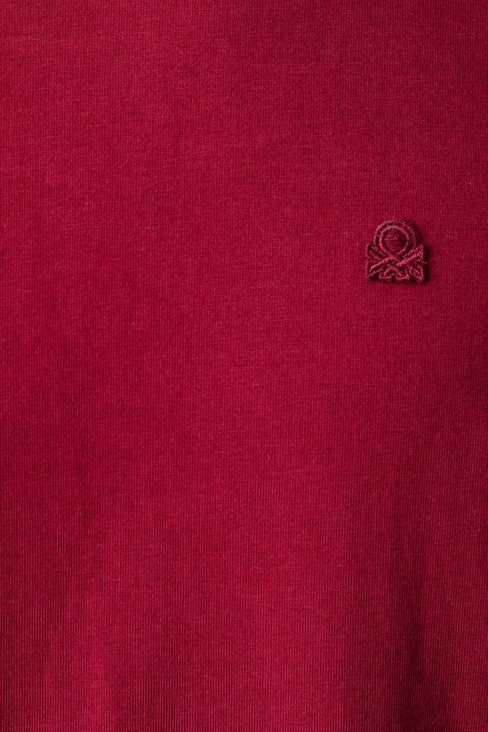 Tričko pánské bavlněné United Colors of Benetton 3MI5J1AF7 burgundské