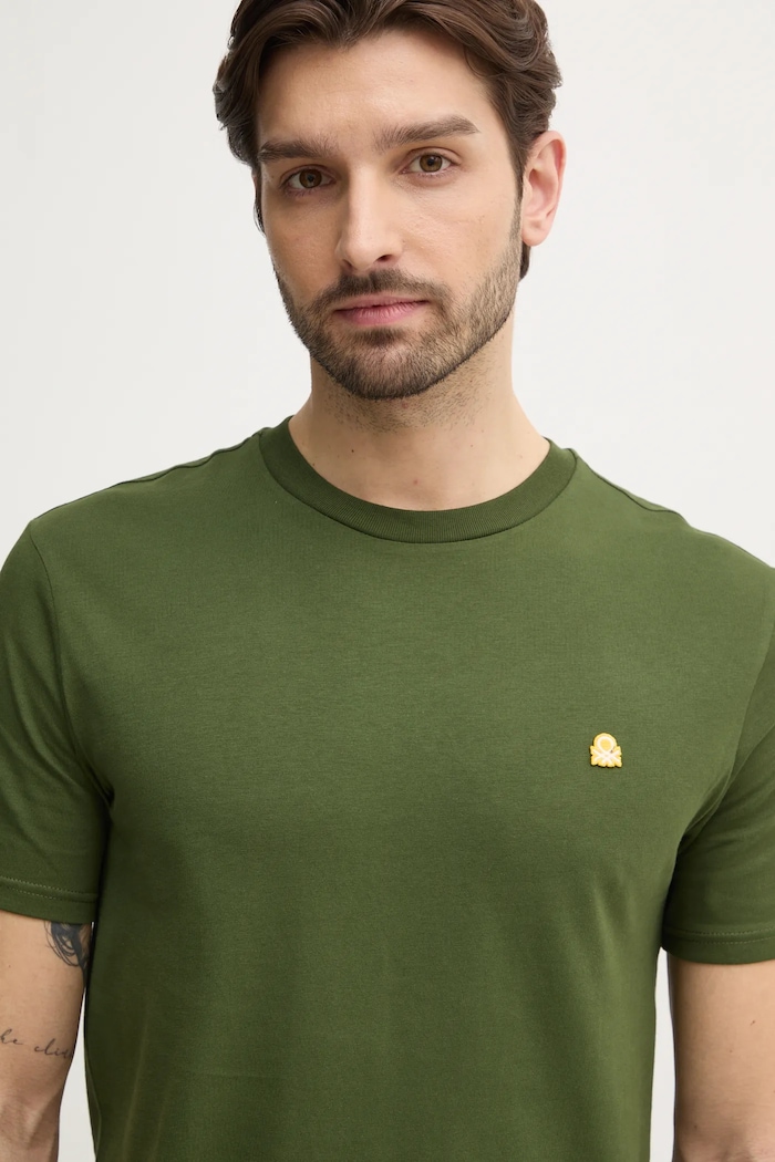 Bavlněné tričko United Colors of Benetton zelená 3MI5J1AF7