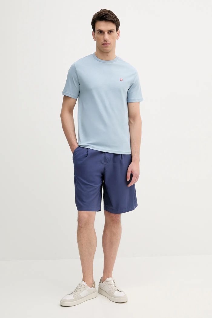 United Colors of Benetton t-shirt bawełniany 3MI5J1AF7 niebieski SS26