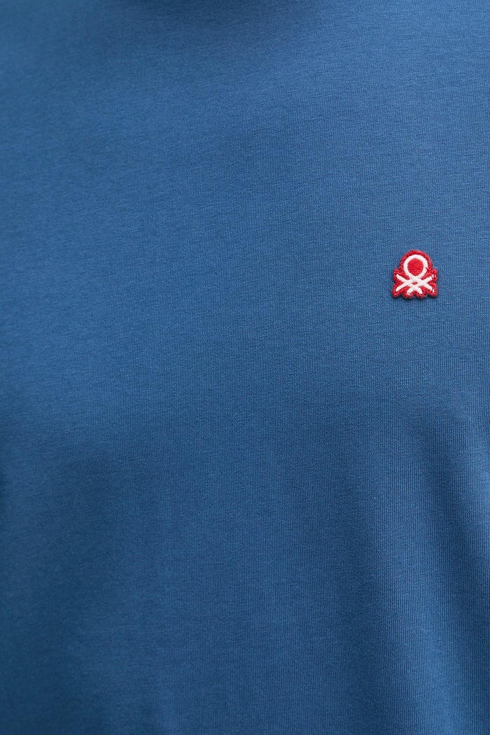 United Colors of Benetton t-shirt bawełniany 3MI5J1AF7 niebieski