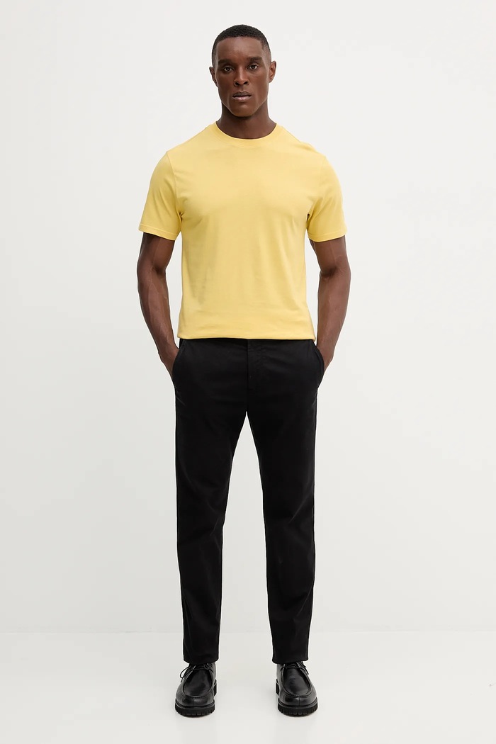 United Colors of Benetton t-shirt bawełniany 3U53J1F15 żółty AW25