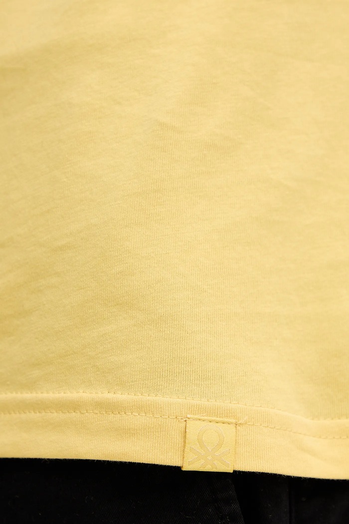United Colors of Benetton t-shirt bawełniany 3U53J1F15 żółty