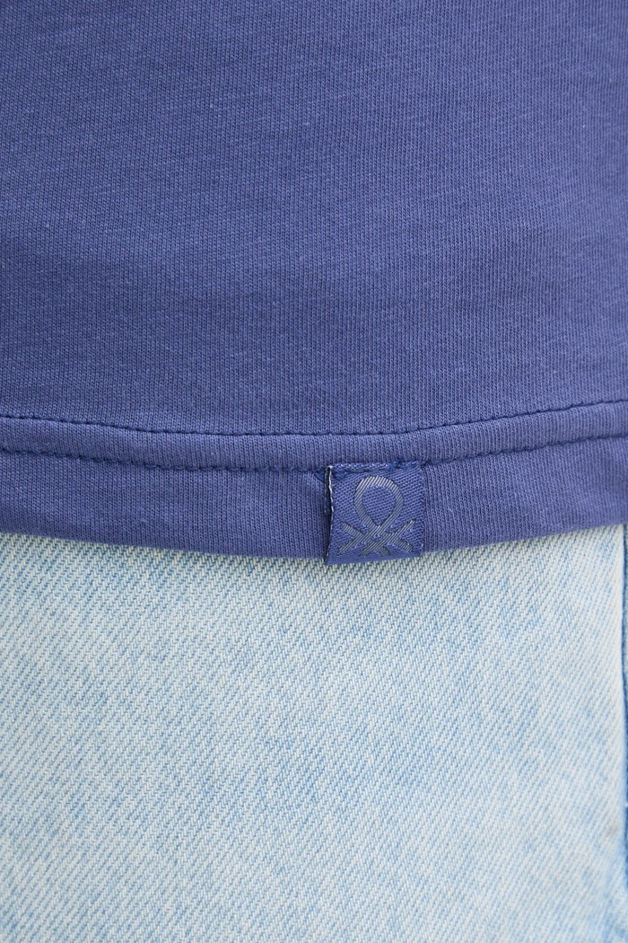 Bavlněné tričko United Colors of Benetton 3U53J1F15 námořnická modř