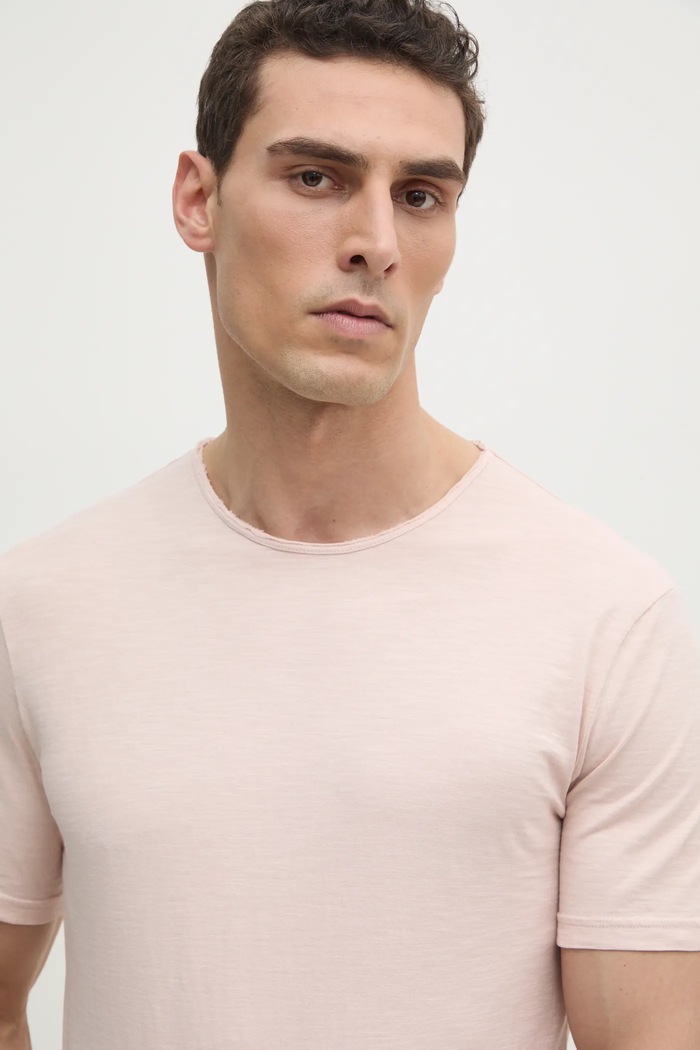 Памучна тениска United Colors of Benetton розов 3JE1J19A5