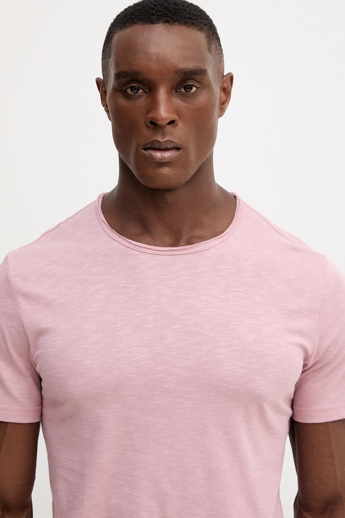 Odzież United Colors of Benetton t-shirt bawełniany 3JE1J19A5 różowy