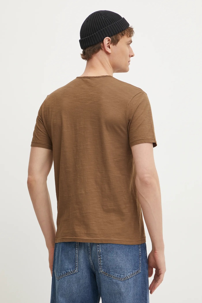 Oblečení Bavlněné tričko United Colors of Benetton 3JE1J4264 hnědá