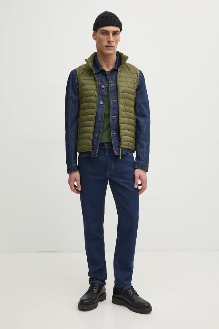 Памучна тениска United Colors of Benetton 3JE1J4264 зелен AA00