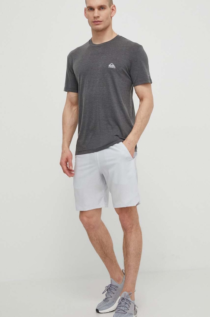 Běžecké tričko Quiksilver Coastal EQYKT04311 šedá SS24