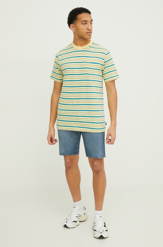Quiksilver t-shirt bawełniany AQYKT03109 żółty SS24