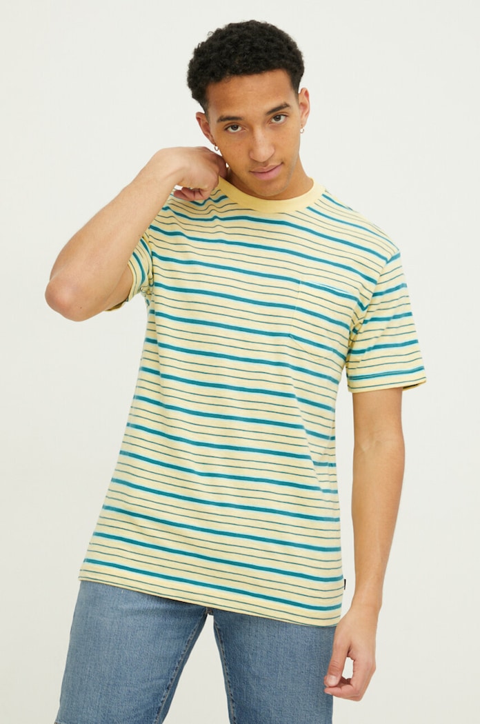 Quiksilver t-shirt bawełniany żółty AQYKT03109