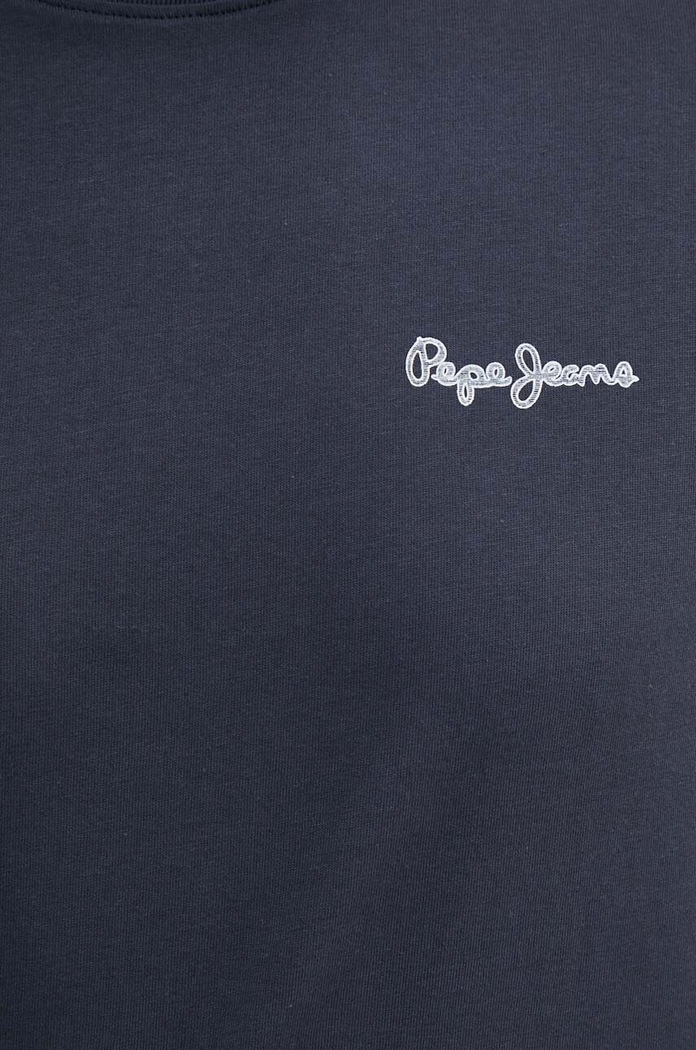 Pepe Jeans tricou din bumbac SINGLE CLIFORD PM509367 bleumarin