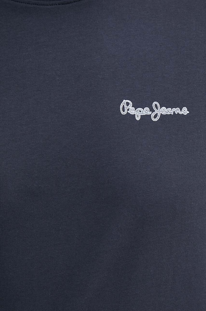 Pepe Jeans tricou din bumbac SINGLE CLIFORD PM509367 bleumarin