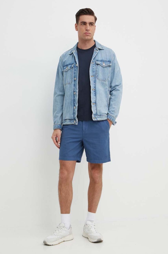 Pamučna majica Pepe Jeans CALLUM PM509370 mornarsko plava SS24