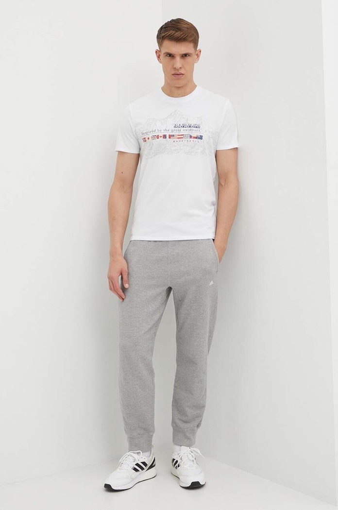 Napapijri t-shirt bawełniany S-Turin 1 NP0A4HQG0021 biały SS25