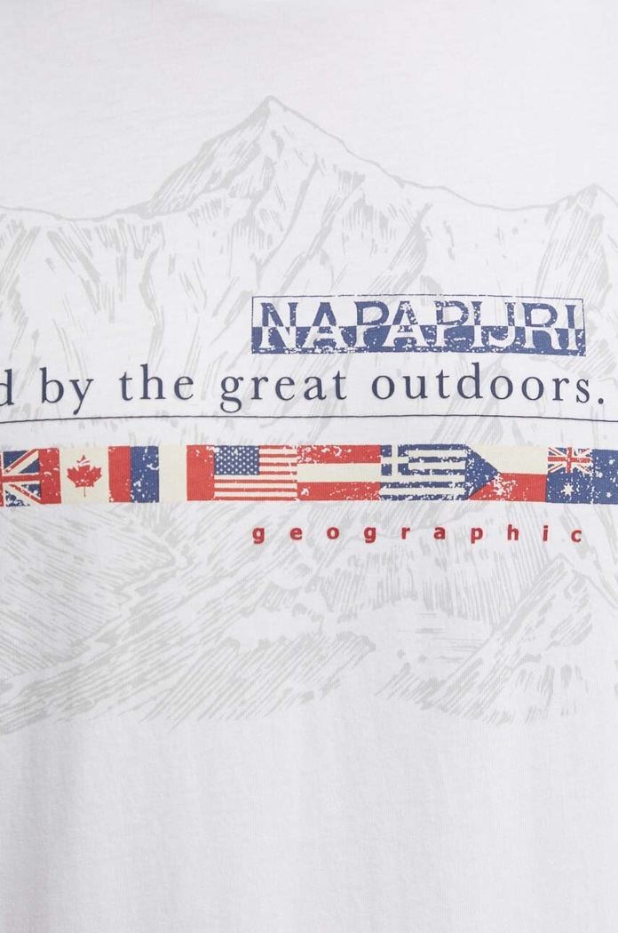 Napapijri t-shirt bawełniany S-Turin 1 NP0A4HQG0021 biały