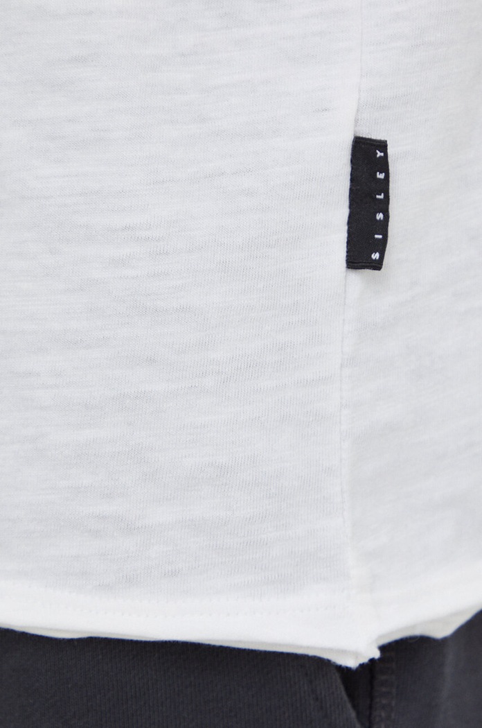 Sisley t-shirt bawełniany 3WF0S1009 beżowy