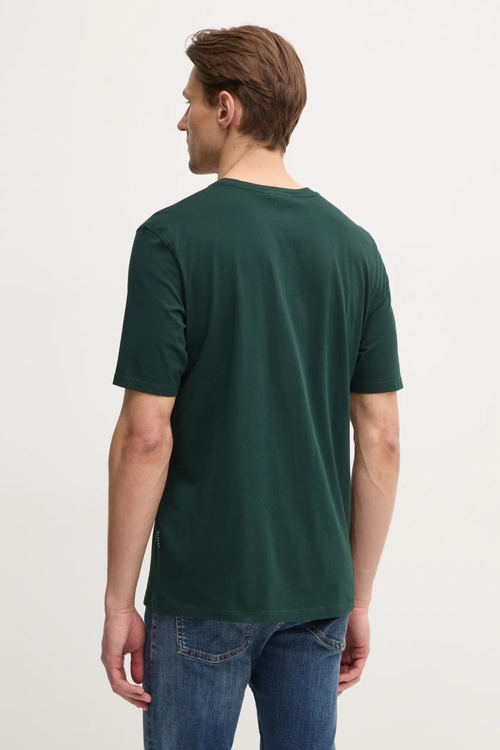 Odzież Sisley t-shirt bawełniany 3I1XS101J zielony