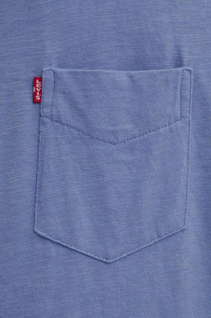 Levi's t-shirt męski bawełniany SS CLASSIC POCKET TEE fioletowy 19342