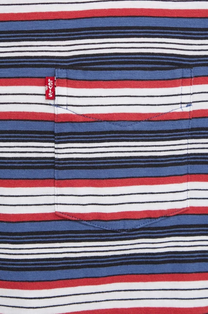 Levi's t-shirt męski bawełniany SS CLASSIC POCKET TEE 19342 niebieski