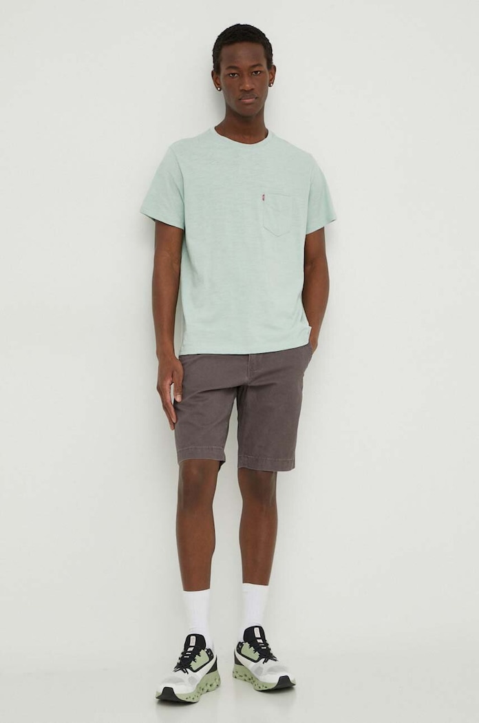 Levi's tričko pánské bavlněné SS CLASSIC POCKET TEE 19342 zelená SS26