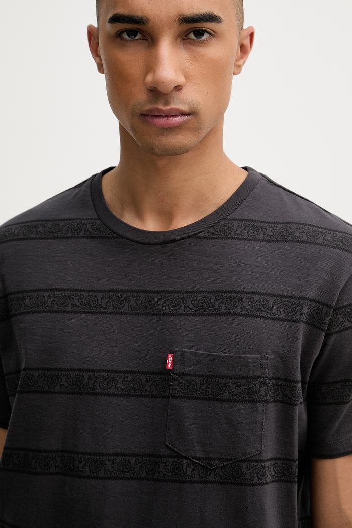 Levi's tričko pánske bavlnené SS CLASSIC POCKET TEE čierna 19342