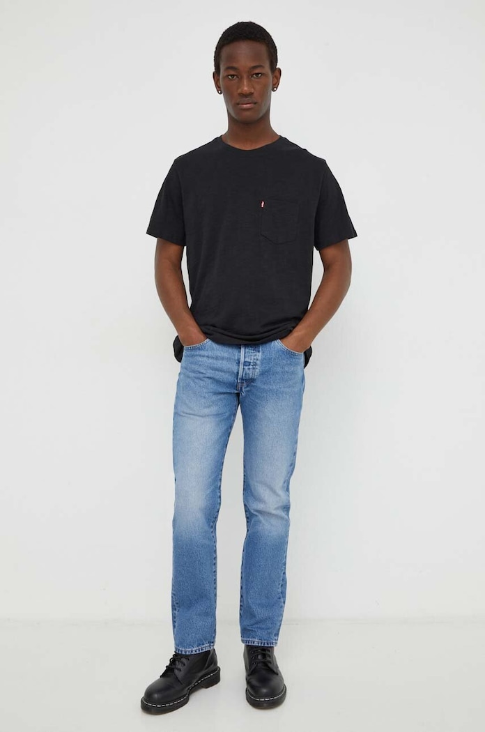 Levi's t-shirt męski bawełniany SS CLASSIC POCKET TEE 19342 czarny SS26