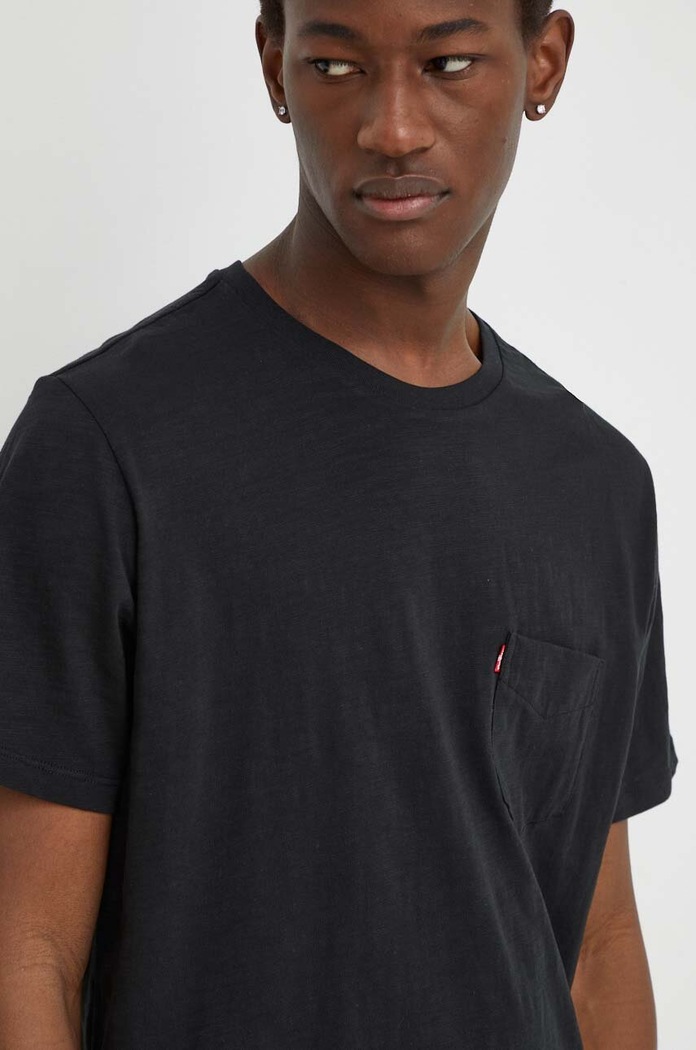 Levi's t-shirt męski bawełniany SS CLASSIC POCKET TEE czarny 19342