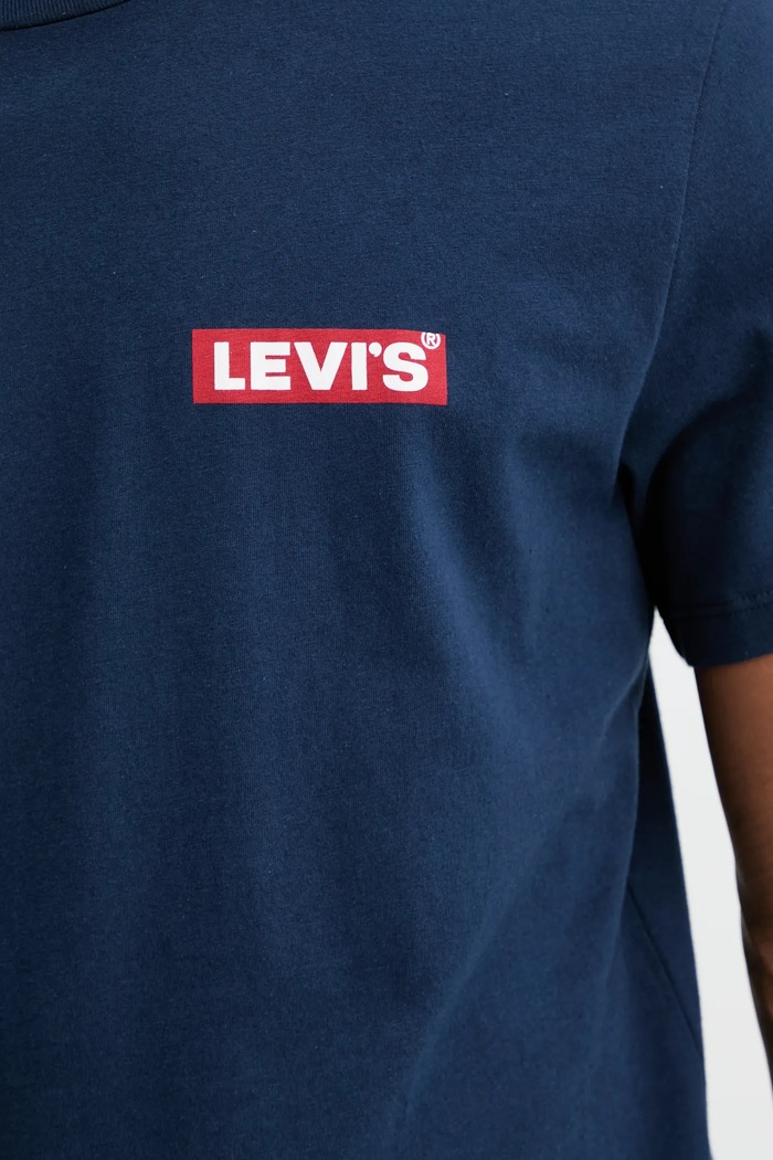 Bombažna kratka majica Levi's 2-pack 79681 mornarsko modra