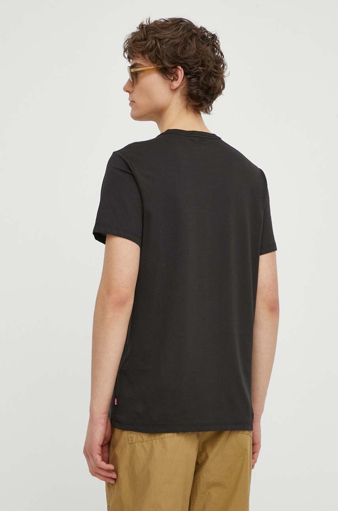 Bavlněné tričko Levi's 2-pack černá 79681