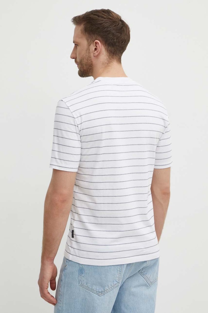 Sisley t-shirt bawełniany 3QPBS103C biały SS24