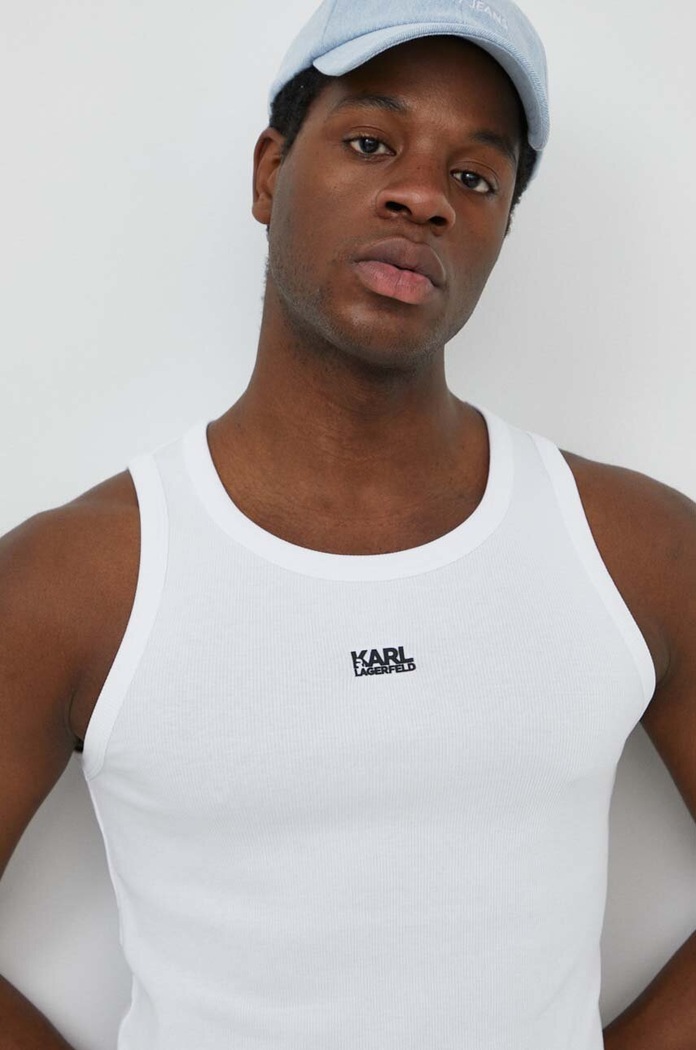 Karl Lagerfeld t-shirt elasztánnal fehér 542238.755044