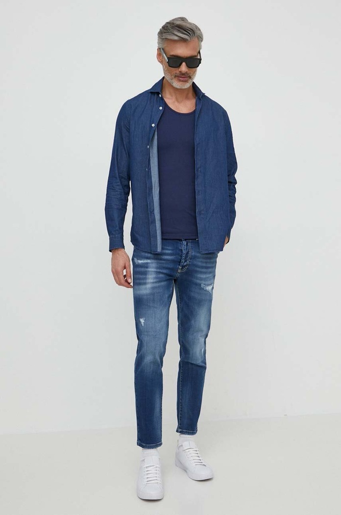 Tričko Guess U97M02.KCD31 tmavomodrá SS26