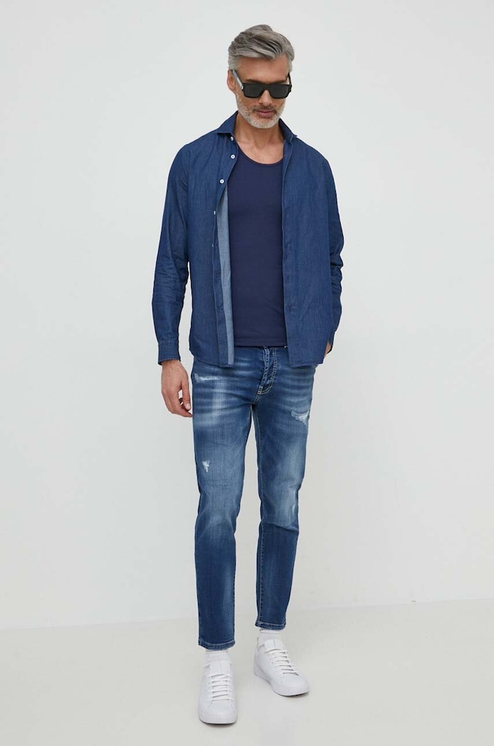 Tričko Guess U97M02.KCD31 tmavomodrá SS26