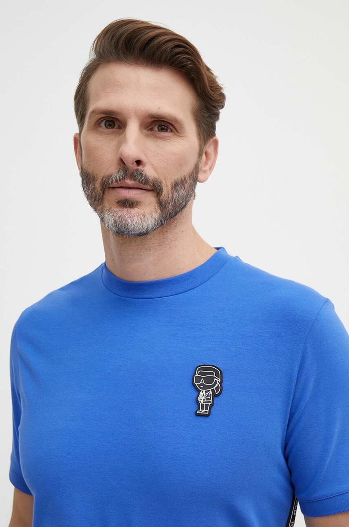 Karl Lagerfeld tricou imprimeu albastru 542221.755026