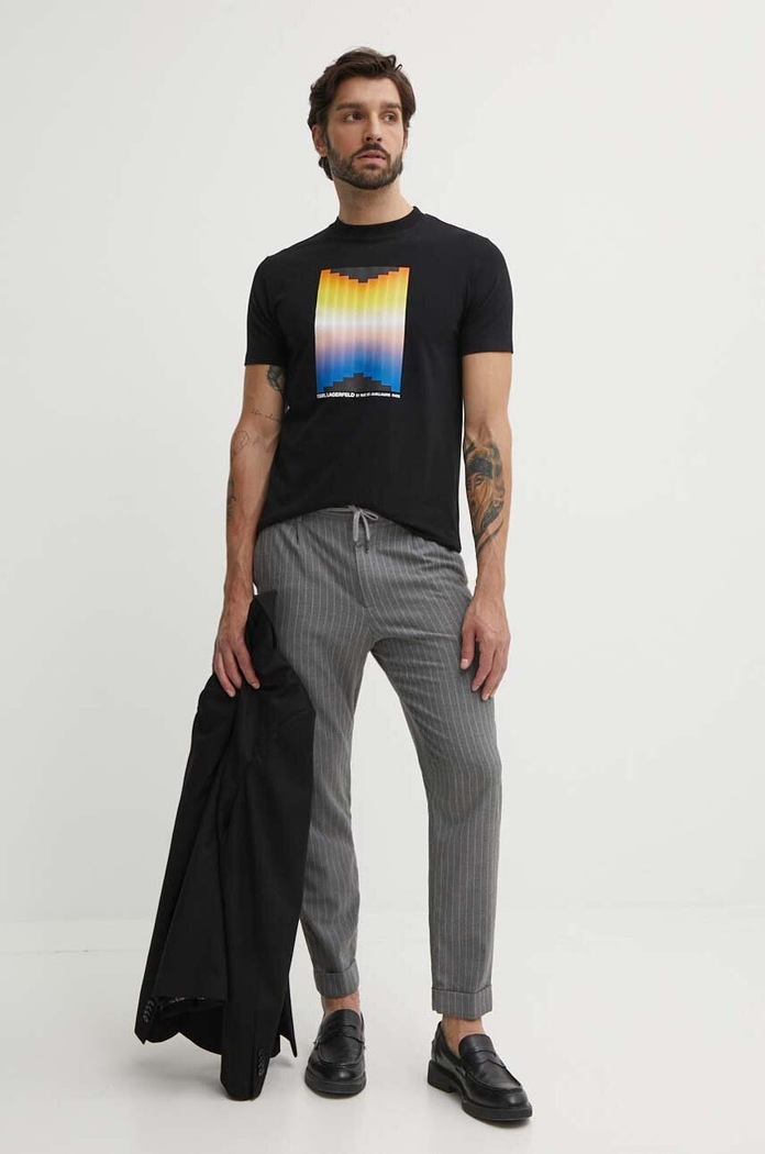 Tričko Karl Lagerfeld 542221.755036 čierna SS24