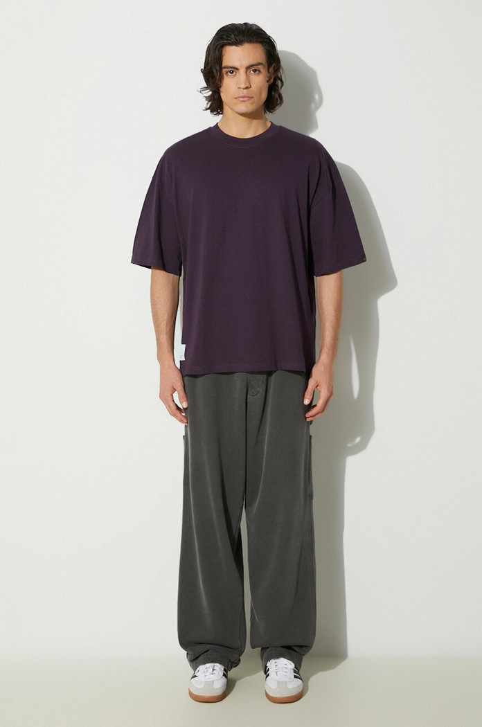 Alpha Industries tricou din bumbac Logo BP 146507 violet AW24