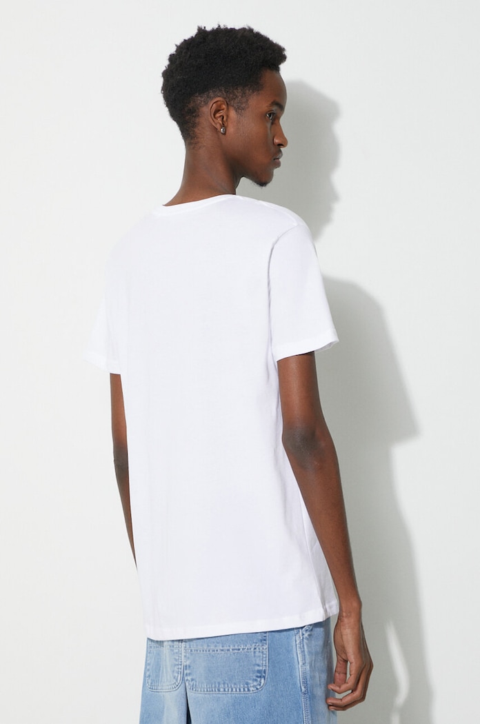 Oblečenie Bavlnené tričko Alpha Industries Basic Rubber 100501RB biela