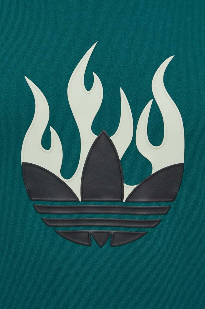 Bavlněné tričko adidas Originals IS0177 zelená