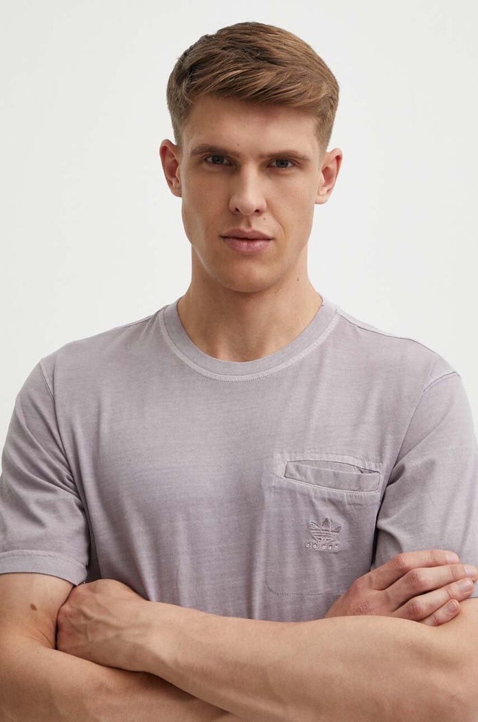 Bavlnené tričko adidas Originals fialová IS1762