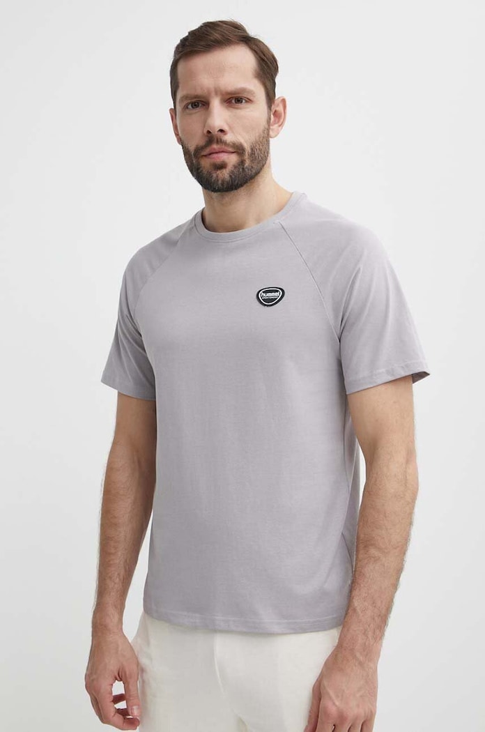 Pamučna majica Hummel hmlLGC KAI REGULAR HEAVY T-SHIRT pamuk siva 223989