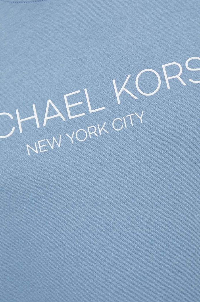 Βαμβακερό μπλουζάκι Michael Kors CS4521H1V2 μπλε
