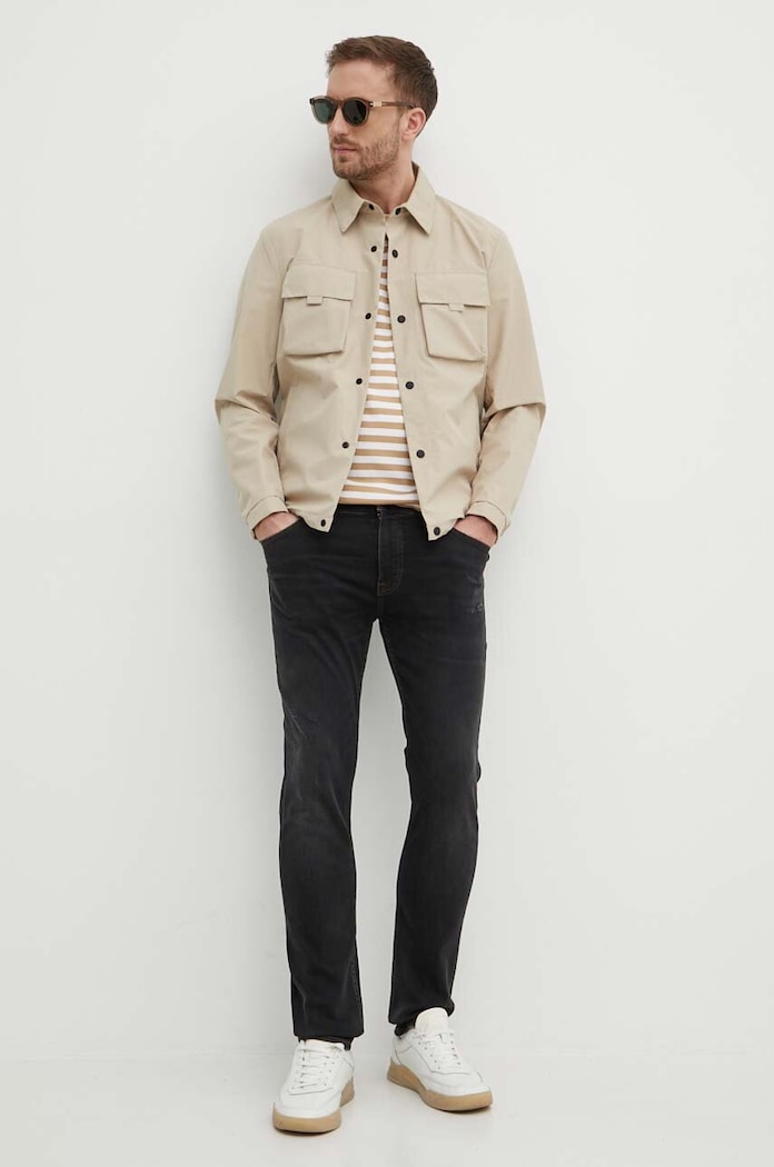 Michael Kors tricou din bumbac CR451V6AXY bej SS24