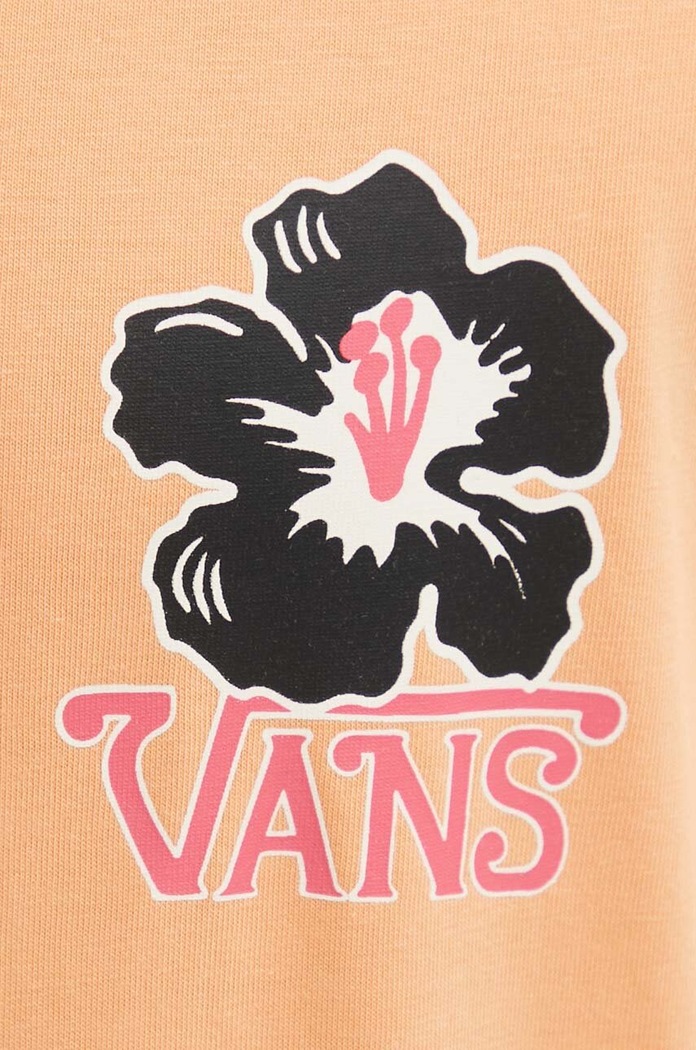 Bavlněné tričko Vans VN000G68CR51 oranžová