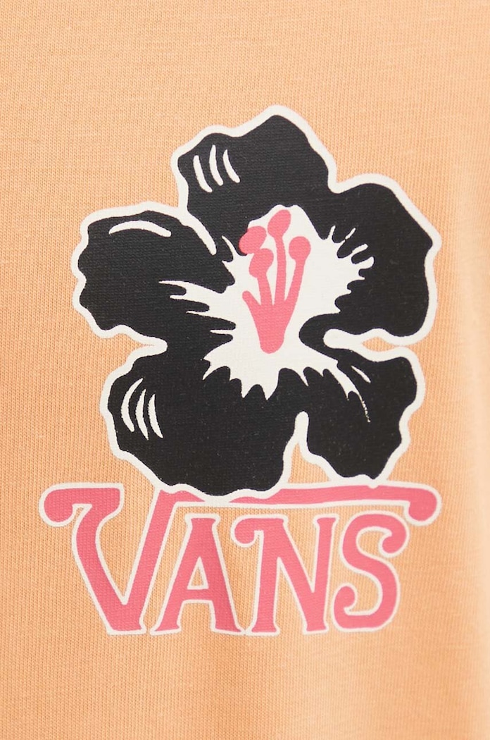 Bavlněné tričko Vans VN000G68CR51 oranžová