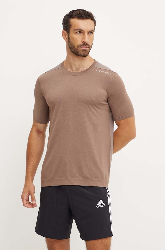 Oblečení Tréninkové tričko Calvin Klein Performance 00GMS4K164 hnědá